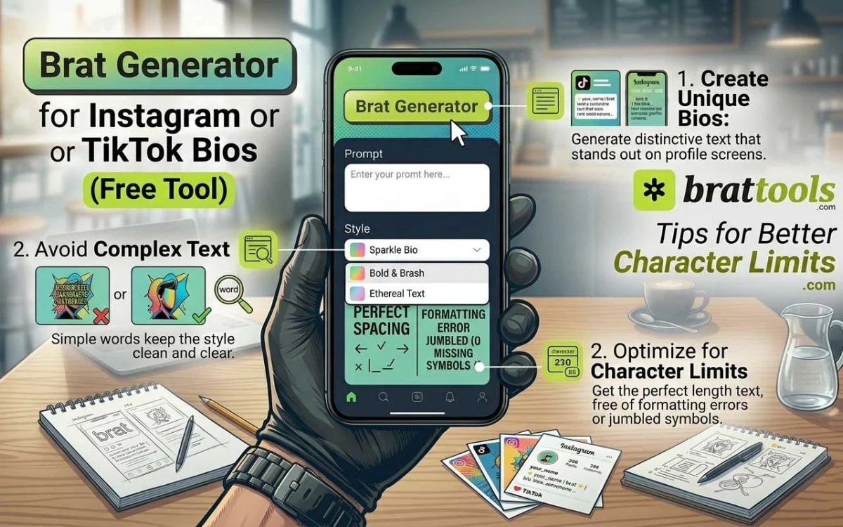 Brat Generator for Instagram or TikTok Bios